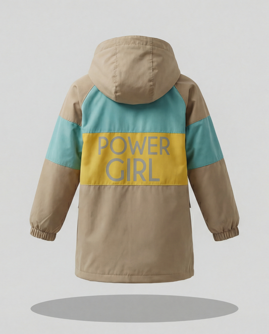 CHAQUETA IMPERMEABLE POWER GIRL CAMEL