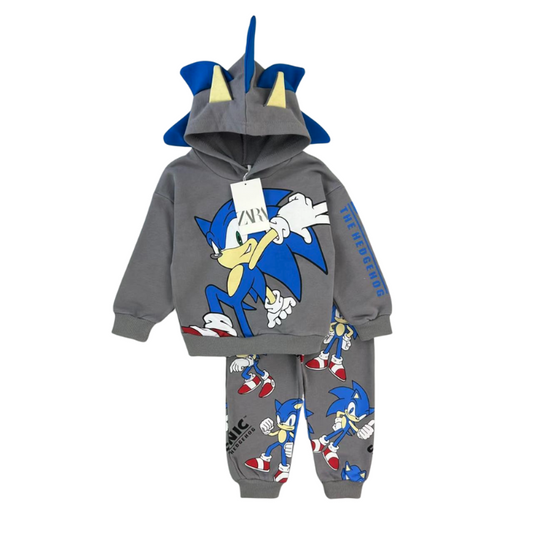 CONJUNTO SUDADERA SONIC GRIS