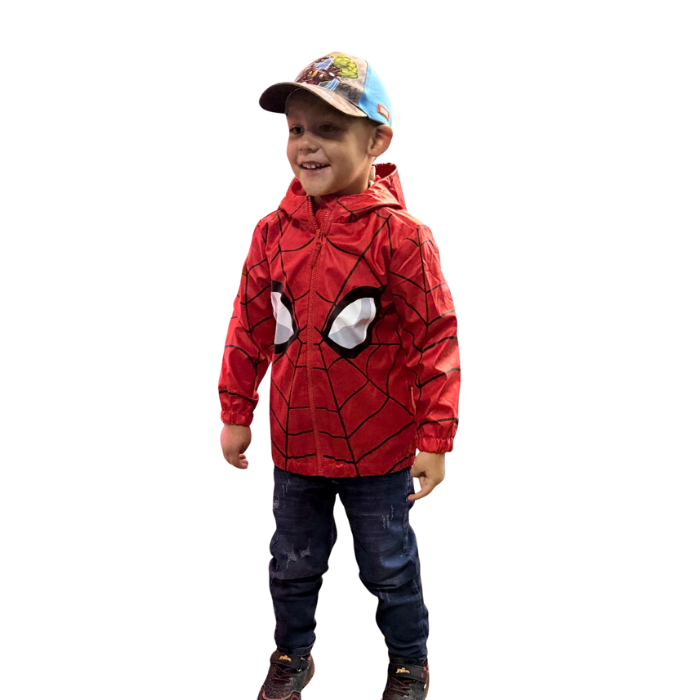 CHAQUETA IMPORTADA IMPERMEABLE SPIDERMAN