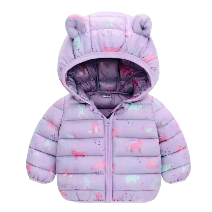 CHAQUETA BOMPER DINOSAURIO LILA