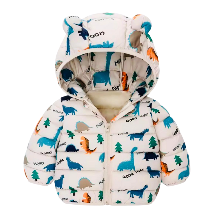 CHAQUETA BOMPER DINOSAURIO BEIGE