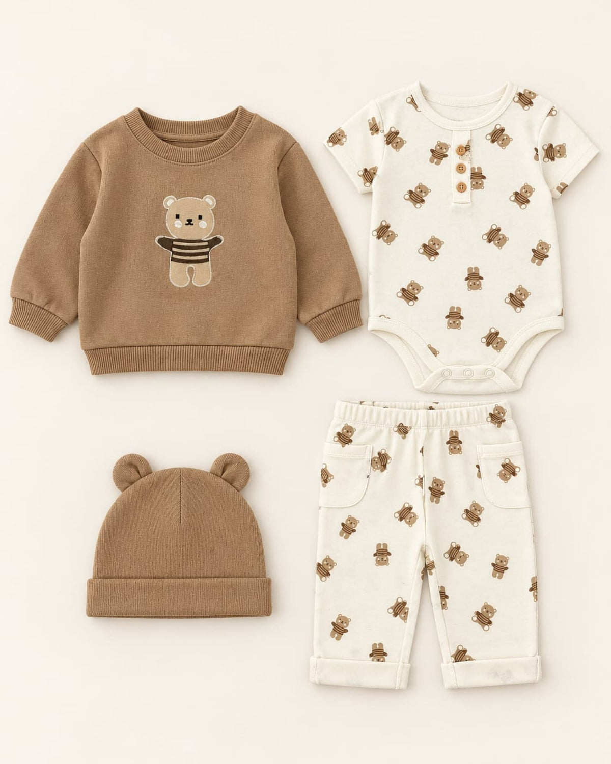 CONJUNTO IMPORTADO OSITO 4 PIEZAS