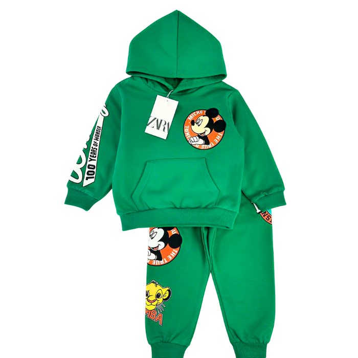 CONJUNTO SUDADERA MICKEY VERDE CAPOTA