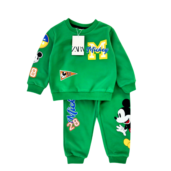 CONJUNTO SUDADERA MICKEY VERDE