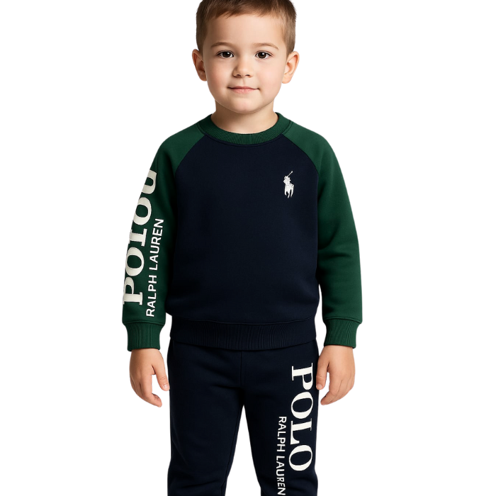 CONJUNTO SUDADERA POLO VERDE AZUL