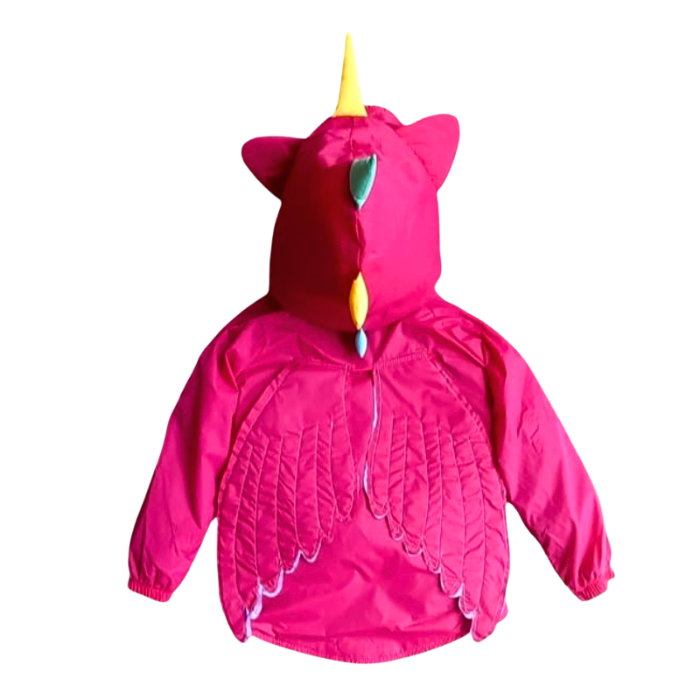 CHAQUETA IMPERMEABLE UNICORNIO FUCSIA