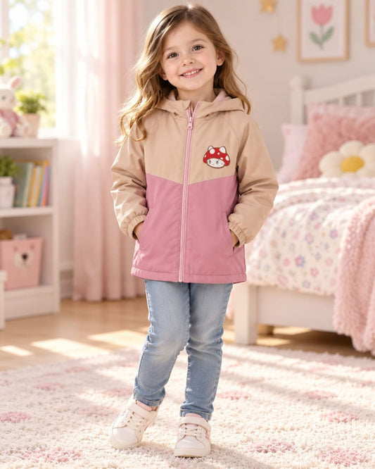CHAQUETA IMPERMEABLE HONGUITO ROSA