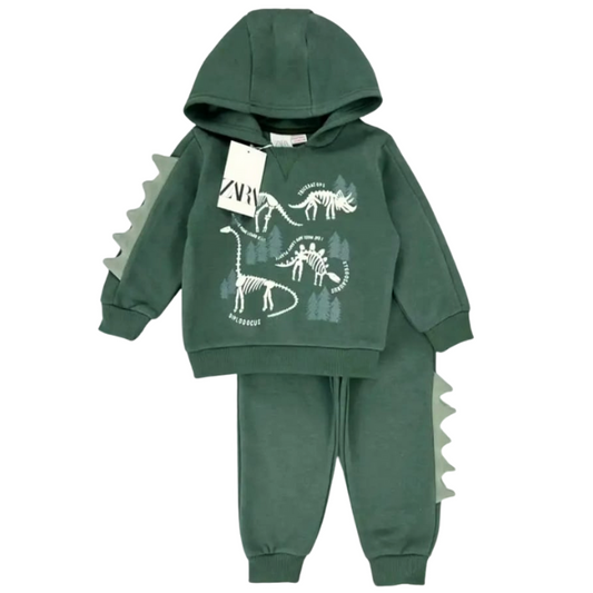 CONJUNTO SUDADERA DINO VERDE