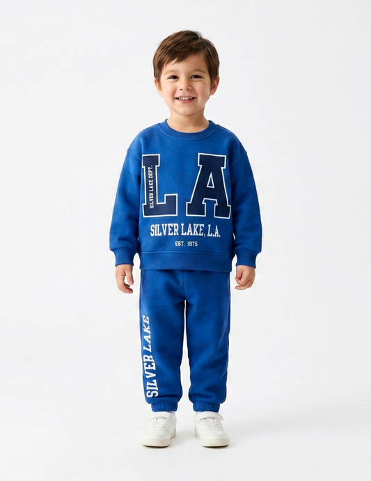 CONJUNTO SUDADERA L.A SILVER AZUL