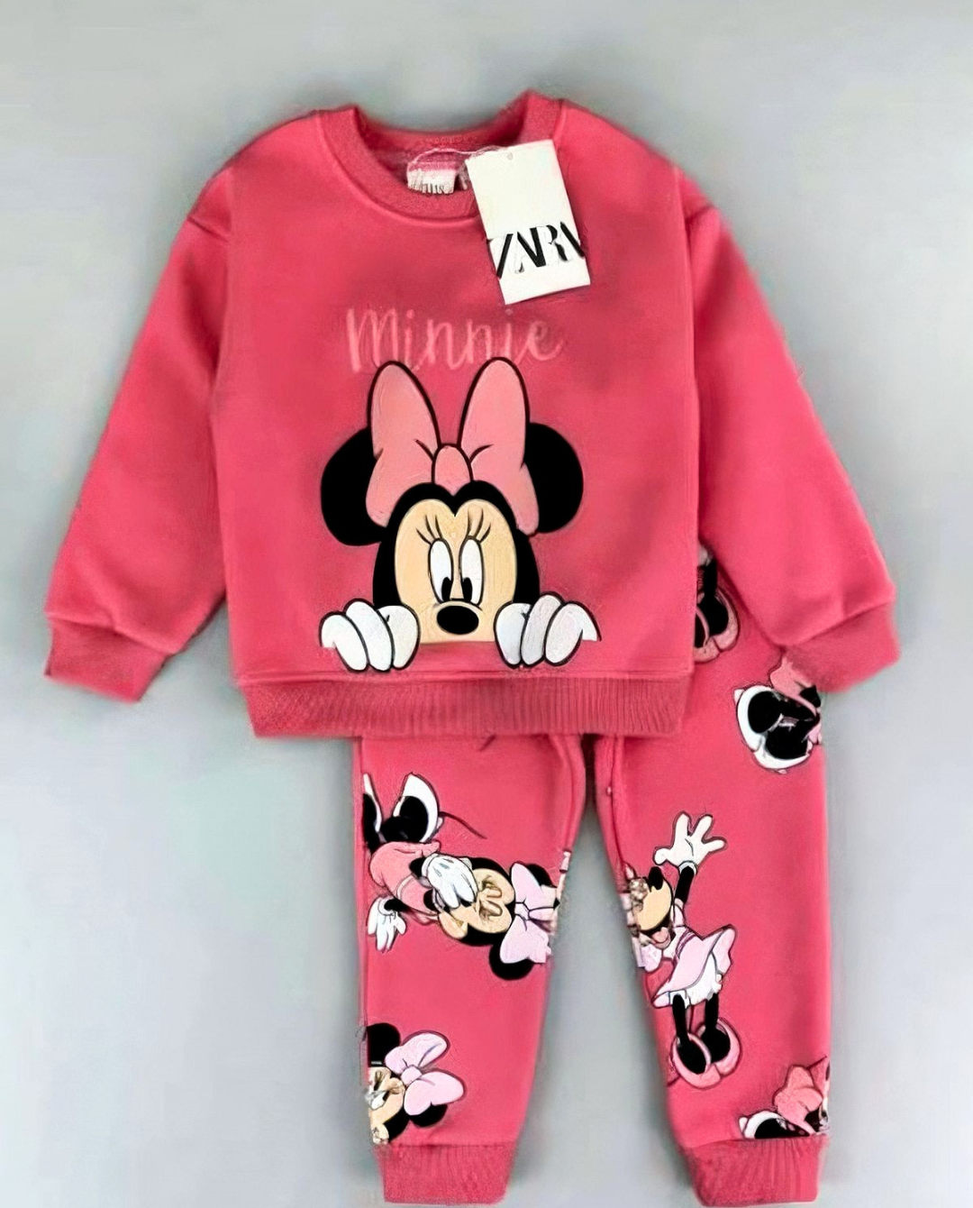 CONJUNTO SUDADERA MINNIE MOUSE POMA ROSA
