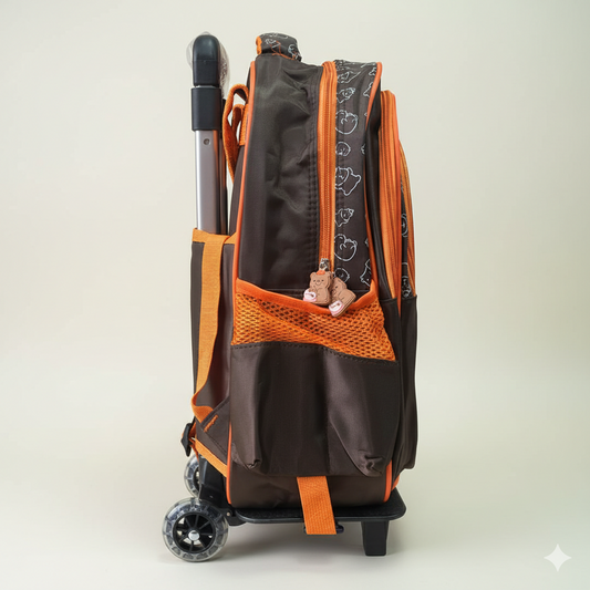 KIT X3 MALETA RUEDAS + CARTUCHERA + LONCHERA CAPIBARA