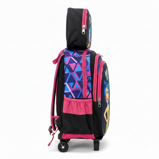 KIT X3 MALETA DOBLE RUEDAS + CARTUCHERA + LONCHERA INTENSAMENTE