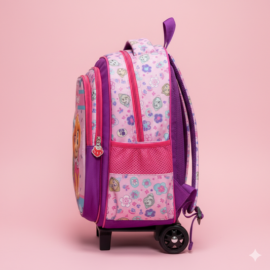 KIT X3 MALETA DOBLE RUEDAS + CARTUCHERA + LONCHERA PAW PATROL