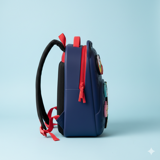 KIT X2 MALETA RIGIDA + LONCHERA + PINES AZUL