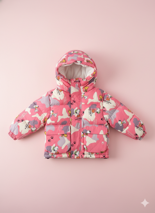 CHAQUETA IMPORTADA SNOOPY ROSA