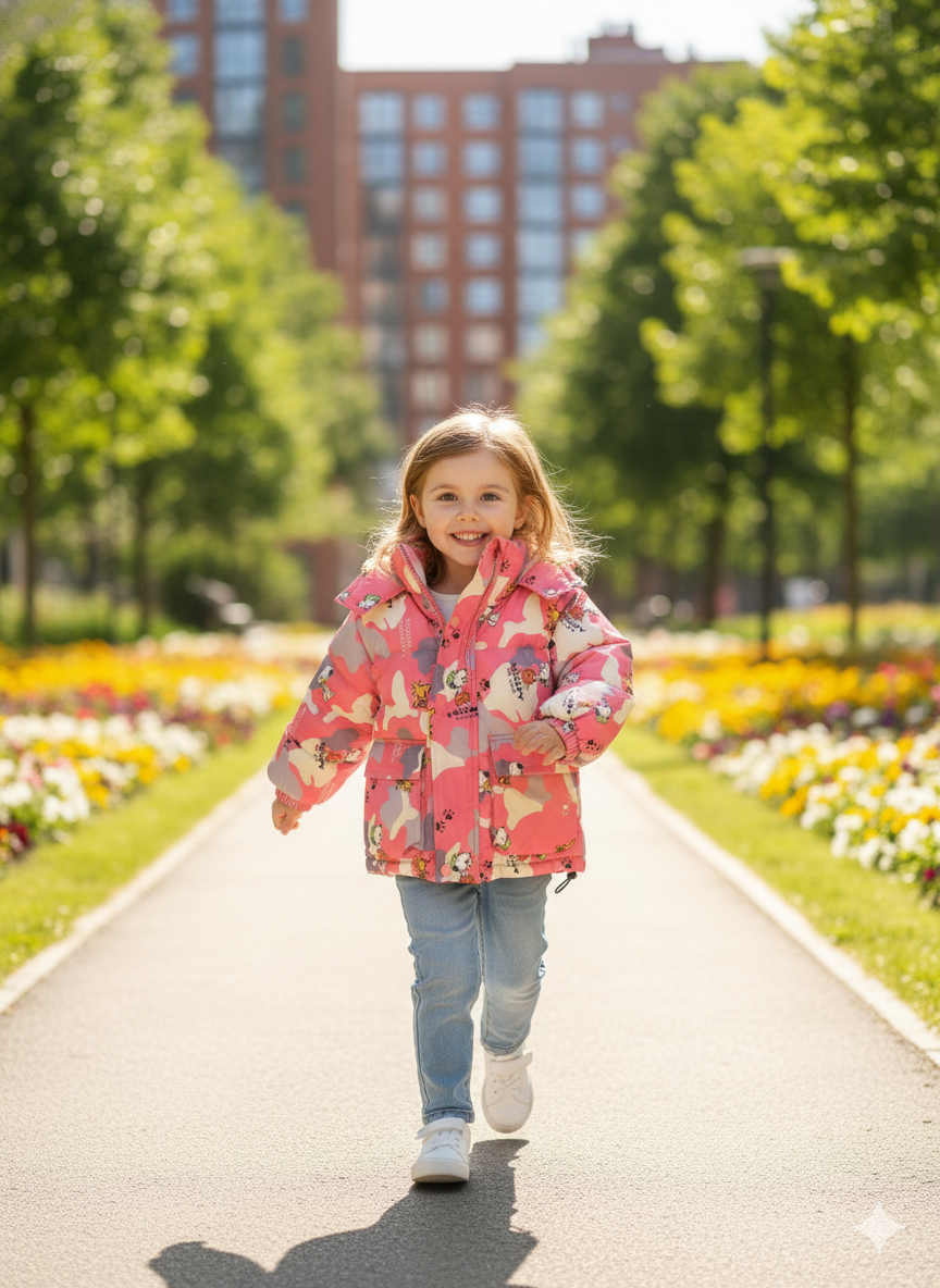 CHAQUETA IMPORTADA SNOOPY ROSA
