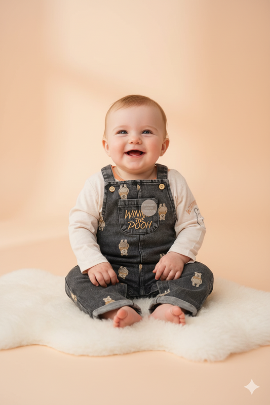 CONJUNTO IMPORTADO OVEROL JEAN WINNIE POOH