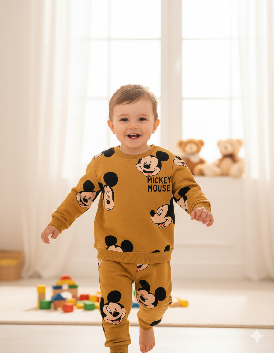 CONJUNTO SUDADERA MICKEY AMARILLA