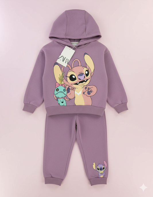 CONJUNTO SUDADERA STITCH LILA