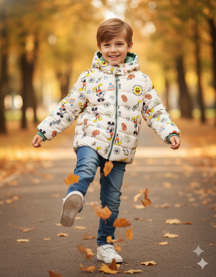 CHAQUETA IMPORTADA MICKEY BLANCA PREMIUM