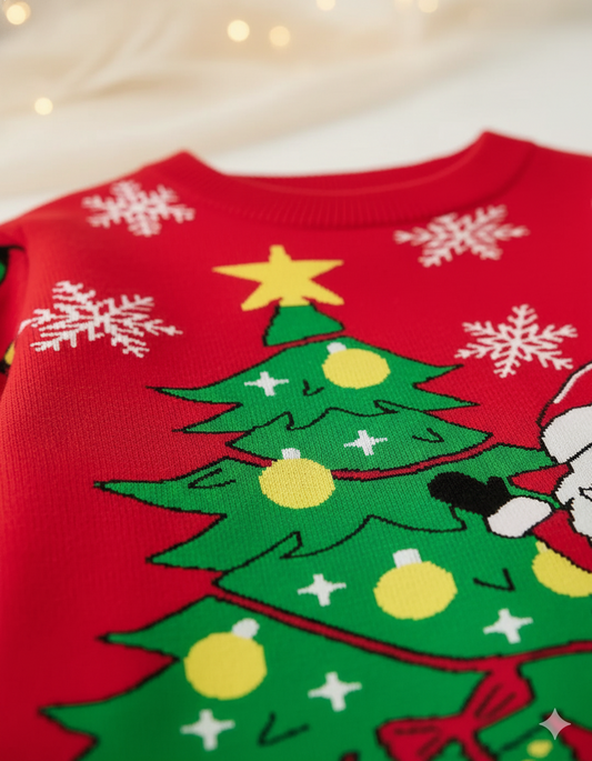 SACO NAVIDEÑO ROJO SANTA & ARBOL