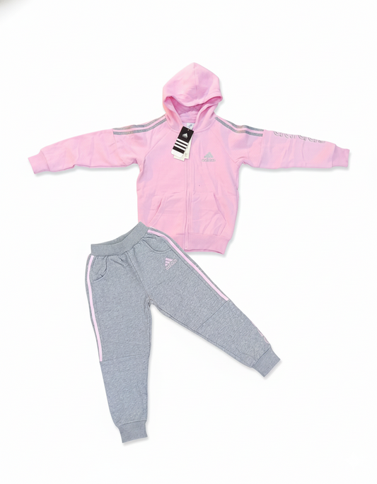 CONJUNTO SUDADERA NIKE ROSA GRIS