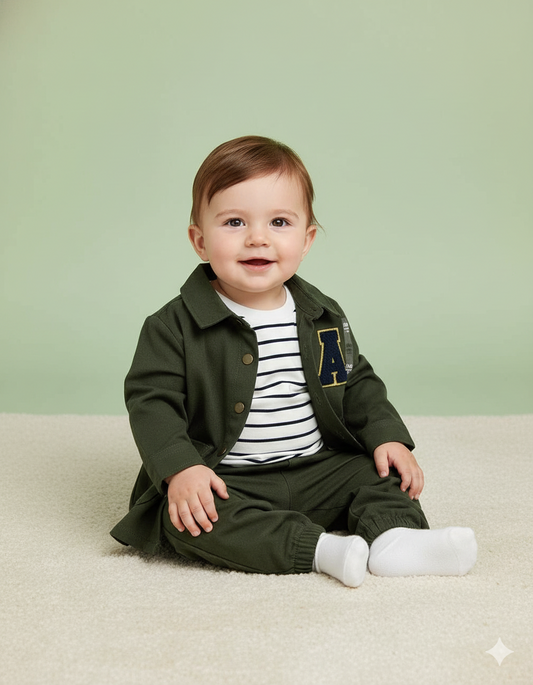 CONJUNTO IMPORTADO 3 PIEZAS VERDE