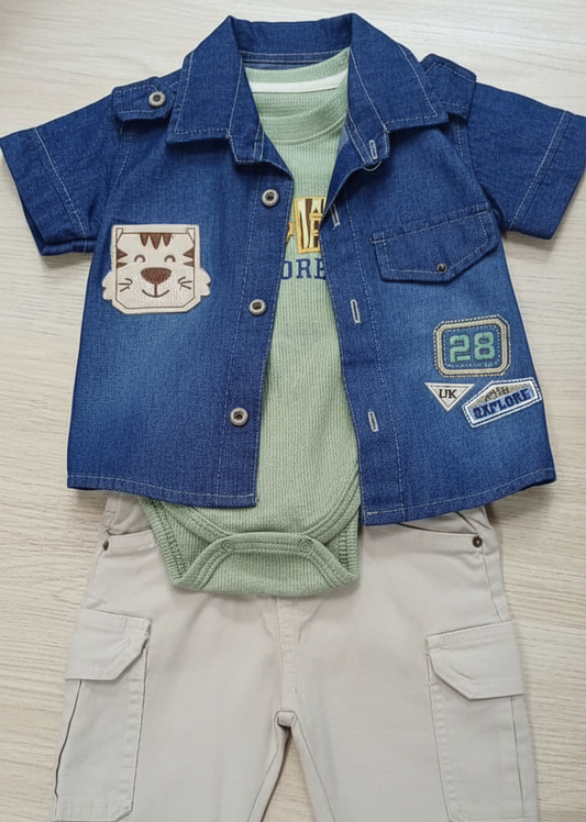 CONJUNTO 3 PIEZAS PANTALON DRIL