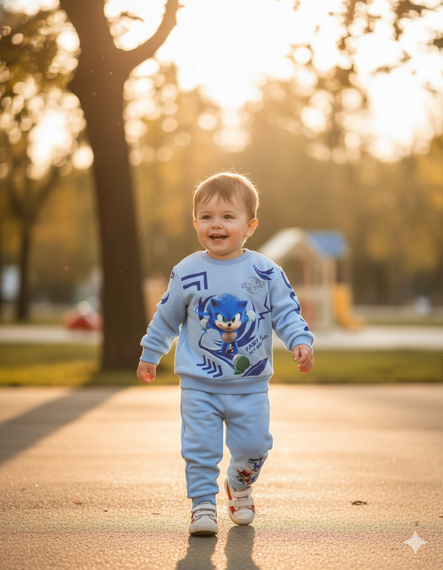 CONJUNTO SUDADERA SONIC GRIS
