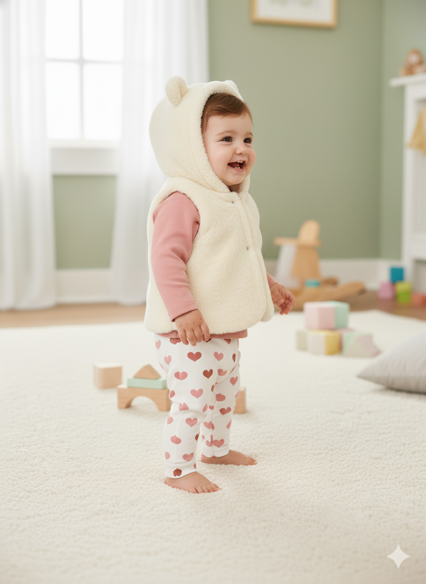 CONJUNTO 3 PIEZAS CHALECO BEIGE