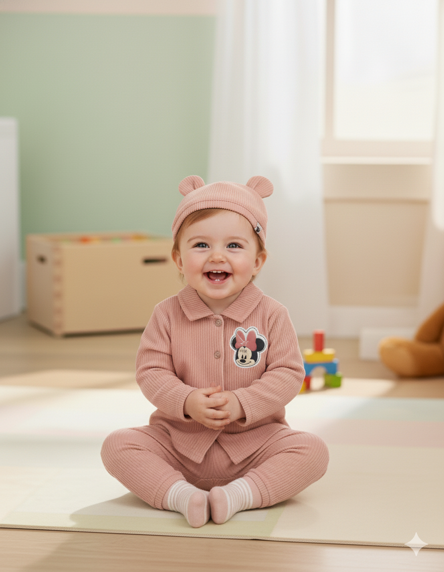 CONJUNTO IMPORTADO MINNIE MOUSE 5 PIEZAS ROSA