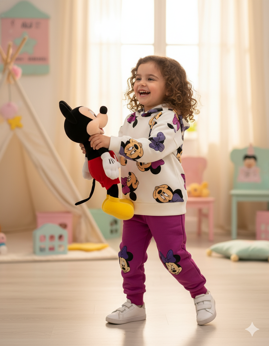 CONJUNTO SUDADERA MINNIE PANTALÓN MORADO