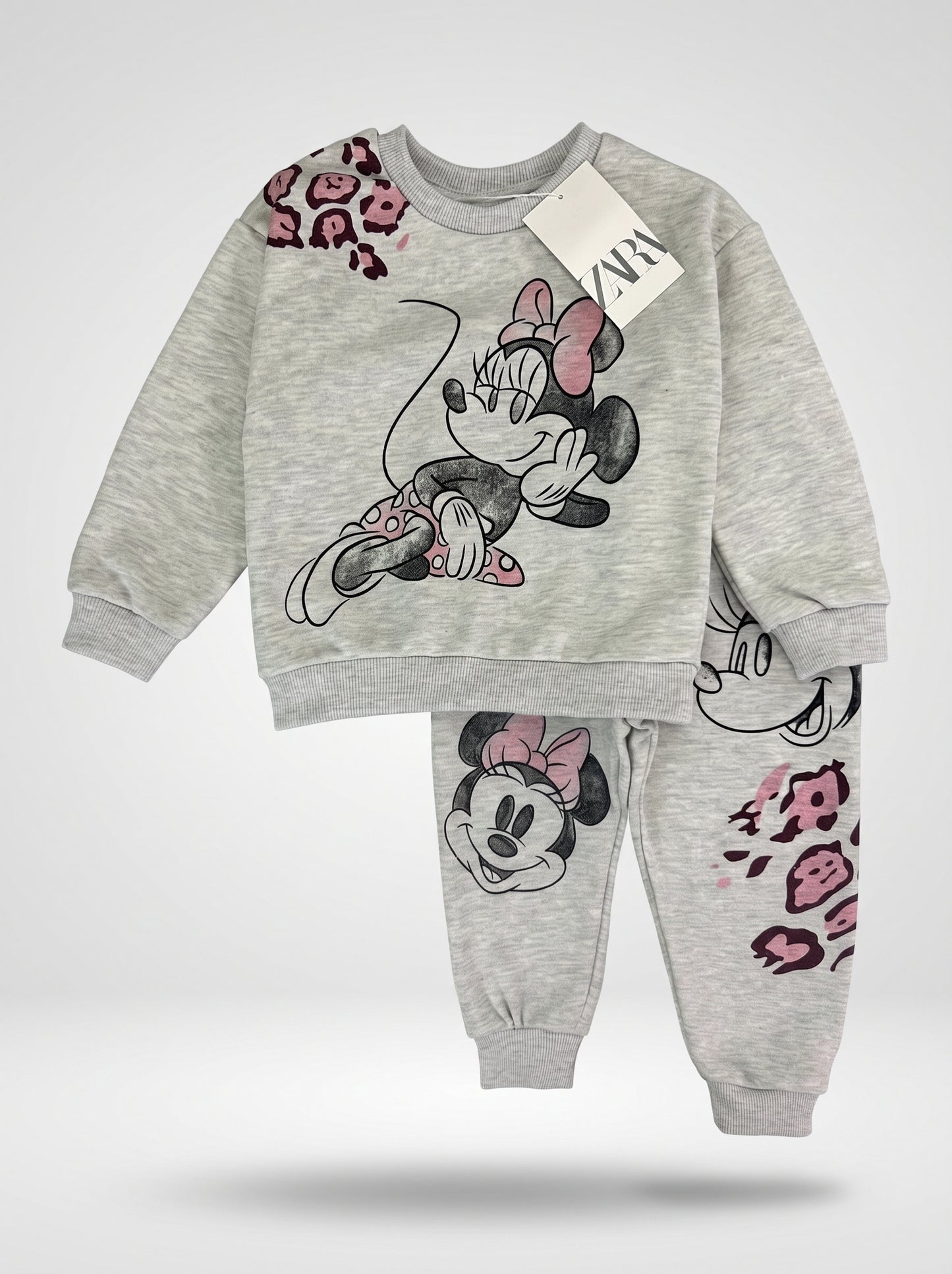 CONJUNTO SUDADERA MINNIE GRIS