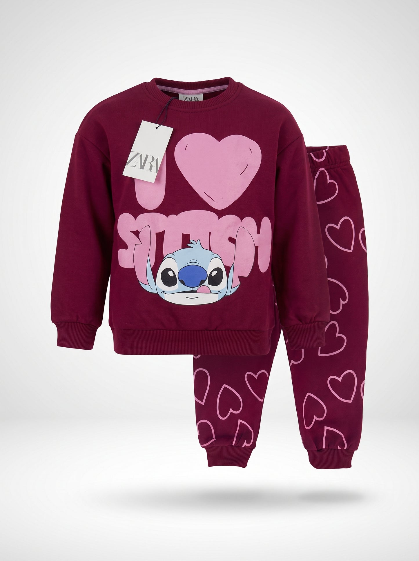 CONJUNTO SUDADERA STITCH LILA