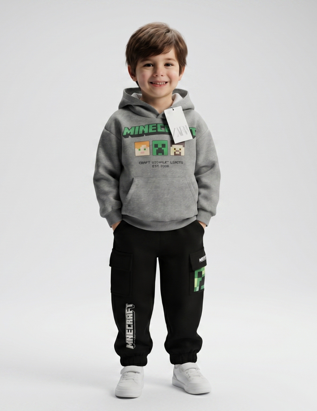 CONJUNTO SUDADERA MINE CRAFT
