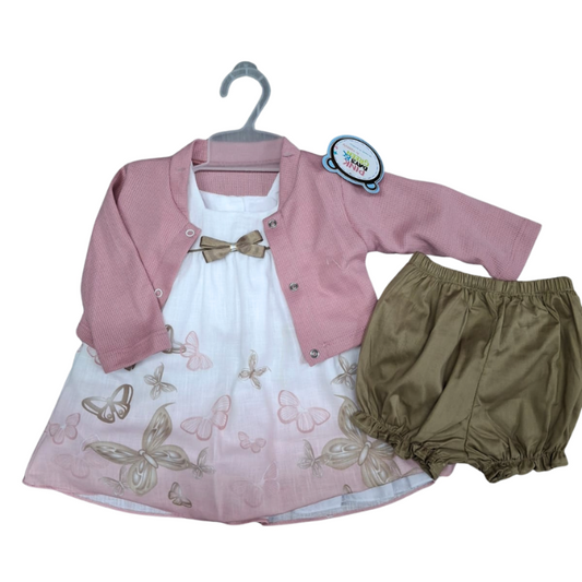 CONJUNTO IMPORTADO 3 PIEZAS VESTIDO Y SACO