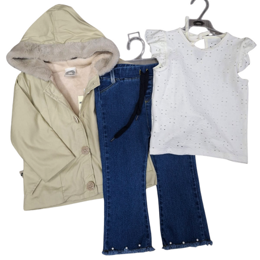 CONJUNTO IMPORTADO 3 PIEZAS GABAN BEIGE