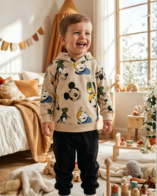 CONJUNTO SUDADERA MICKEY PANTALON NEGRO