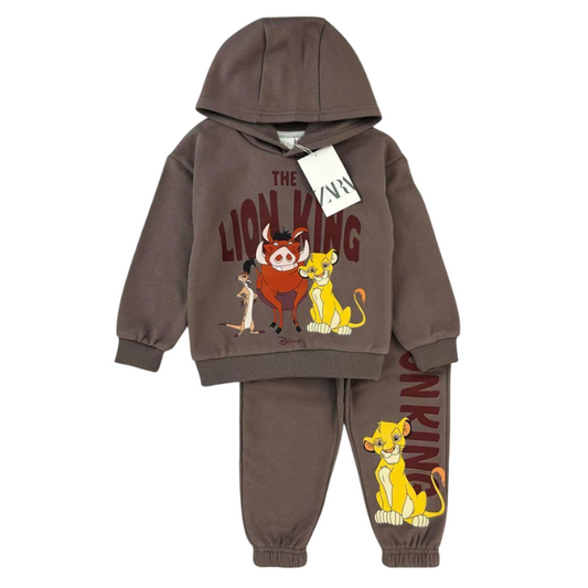 CONJUNTO SUDADERA REY LEÓN CAFE