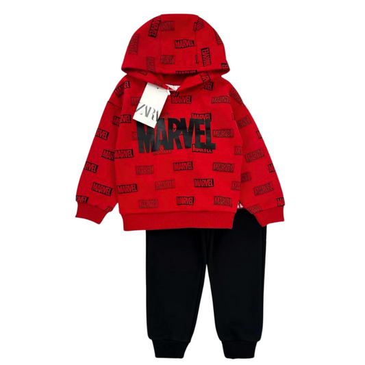 CONJUNTO SUDADERA MARVEL ROJA