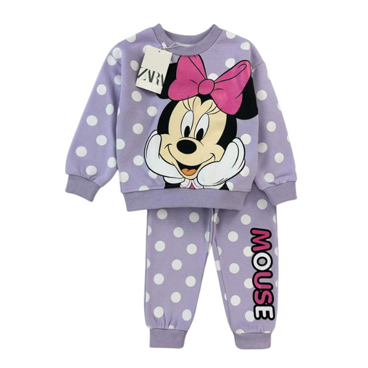 CONJUNTO SUDADERA MINNIE LILA
