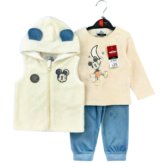 CONJUNTO IMPORTADO MICKEY MOUSE 3 PIEZAS