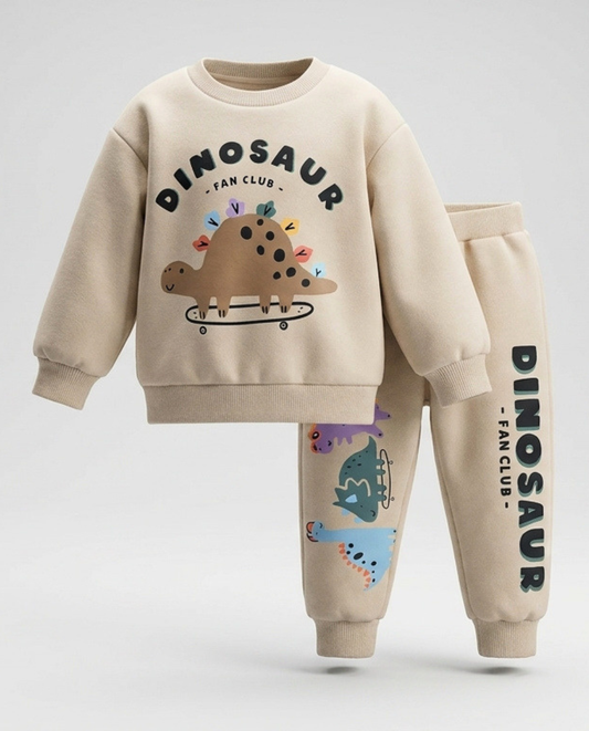 CONJUNTO SUDADERA DINO BEIGE