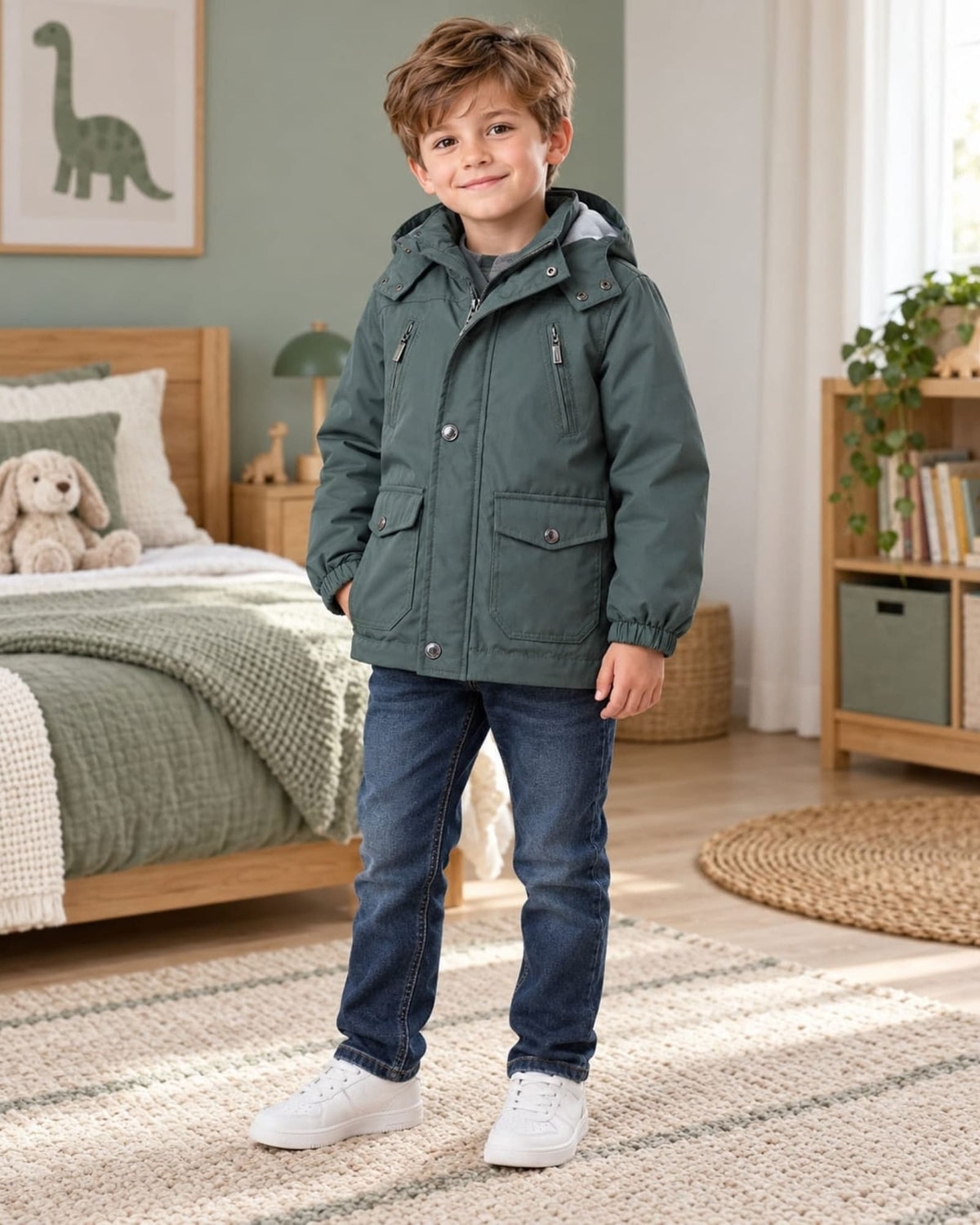 CHAQUETA IMPERMEABLE VERDE