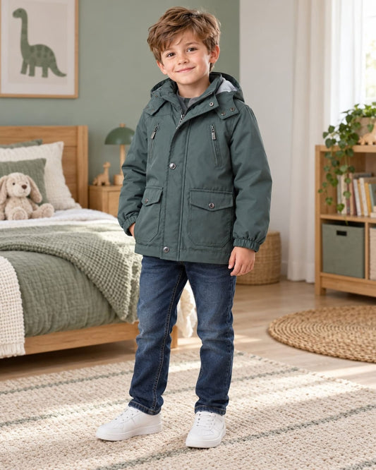 CHAQUETA IMPERMEABLE VERDE