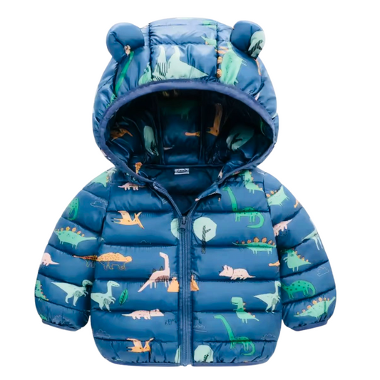 CHAQUETA BOMPER DINOSAURIO AZUL