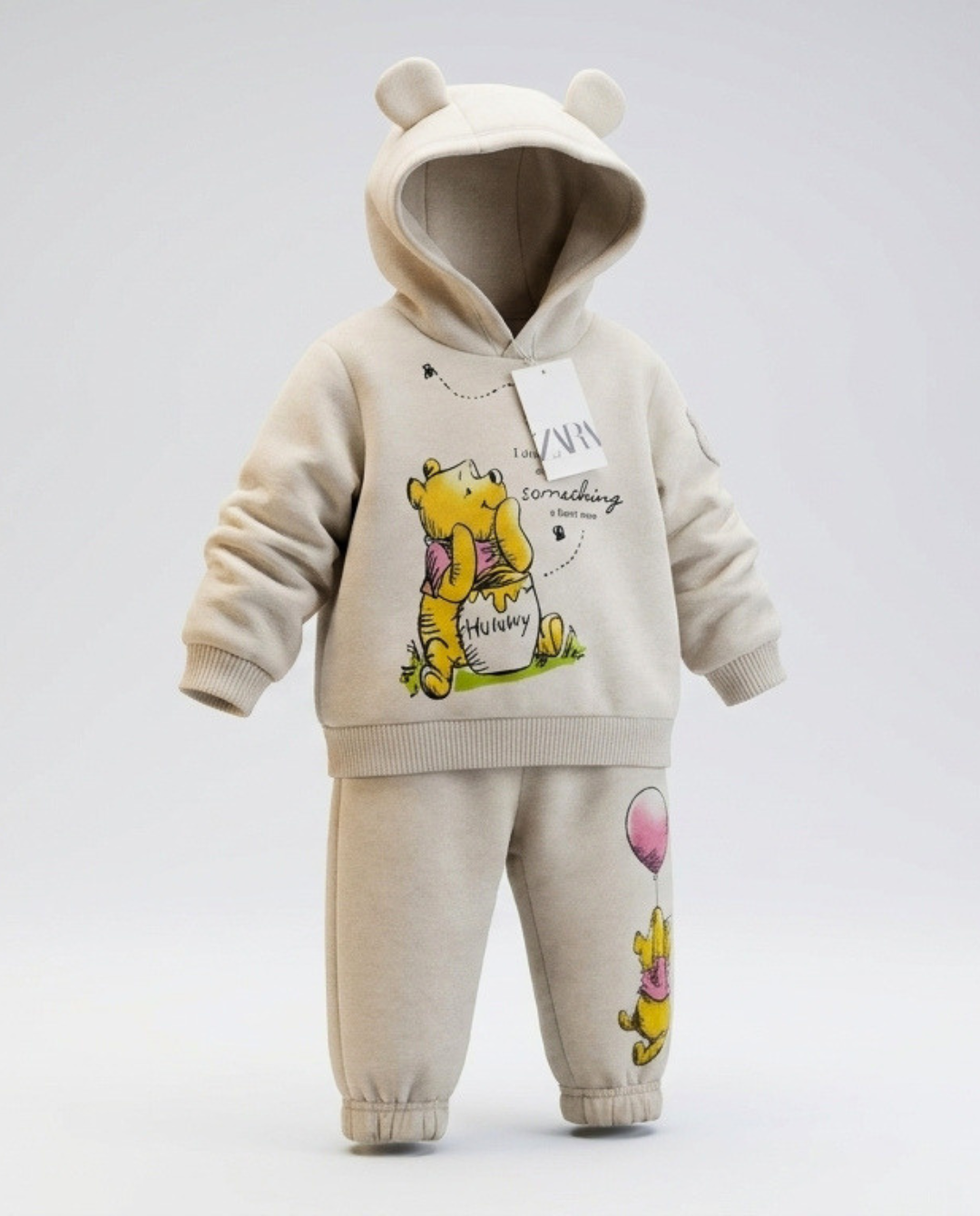 CONJUNTO SUDADERA WINNIE POOH GRIS