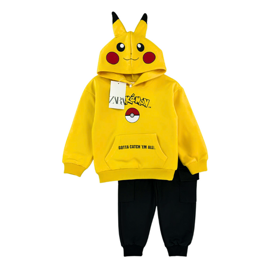 CONJUNTO SUDADERA PICACHU OREJAS