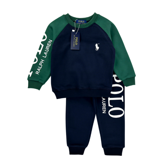 CONJUNTO SUDADERA POLO VERDE AZUL