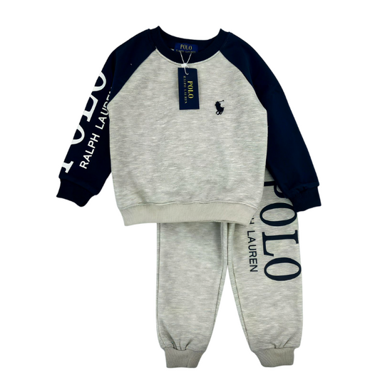 CONJUNTO SUDADERA POLO GRIS
